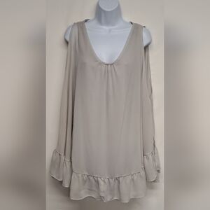Miso L Swing Tunic Sheer Overlay Lined And Not See Thru New